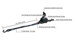 BulletProof Hitches - Bulletproof Hitches BPMDRSAUTO Ratchet Tie Down Strap - Image 9