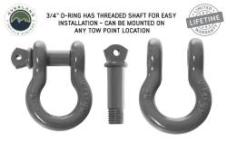 Overland Vehicle Systems - Overland Vehicle Systems 19019903 Recovery Shackle 3/4" 4.75 Ton Gray Universal - Image 2