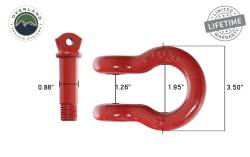 Overland Vehicle Systems - Overland Vehicle Systems 19019904 Recovery Shackle 3/4" 4.75 Ton Red - Image 6