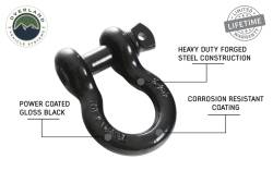 Overland Vehicle Systems - Overland Vehicle Systems 19019901 Recovery Shackle 3/4 4.75 Ton Black - Image 4