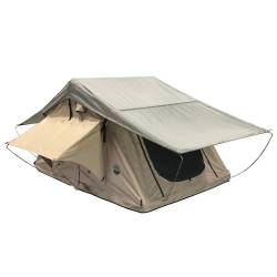 Overland Vehicle Systems - Overland Vehicle 18119733 LD TMBK-3 Tan/Green Roof Top Tent w/Annex & Ladder - Image 1