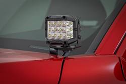 Rough Country Suspension Systems - Rough Country 72105 A-Pillar 3" LED Ditch Light Kit Flood for 24-26 Tacoma - Image 1