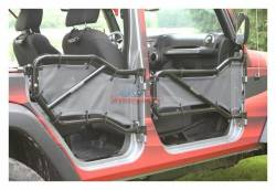 Steinjager - Steinjager Mesh Tube Door Covers Front/Rear-Gray for Wrangler JK J0041380 - Image 1