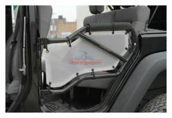 Steinjager - Steinjager Mesh Tube Door Covers Rear-Gray for Wrangler JK J0041358 - Image 1