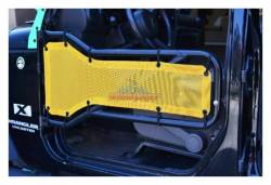 Steinjager - Steinjager Mesh Tube Door Covers Front-Yellow for Wrangler JK J0041372 - Image 1