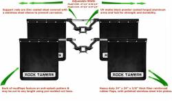 Rock Tamers - Rock Tamers 00108 Black/Stainless Mud Flap System 2" Hitch-Mount RV/Boat/Trailer - Image 6