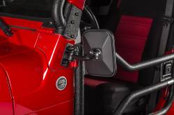 Rugged Ridge - Rugged Ridge 11025.20 Black Rectangular Stubby Trail Mirror 97-18 Jeep Wrangler - Image 3