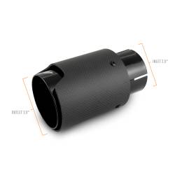 Mishimoto - Mishimoto MMEXH-TIP-CFM25BK 2.5" Carbon Fiber Exhaust Tip M Logo - Image 2
