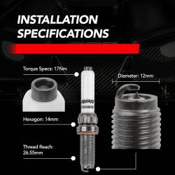 APR - APR Z1004081 Spark Plug for Audi Bentley Lamborghini Porsche 2.9 3.0 4.0 - Image 3