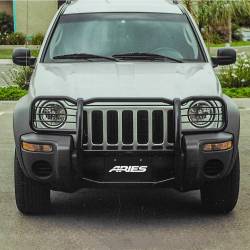 ARIES - Aries Offroad 1045 The Aries Bar Grille/Brush Guard Black for LIBERTY KJ - Image 2