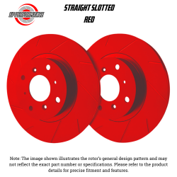 SP Performance - SP Performance T55-143-R Slotted Red Zinc Front Rotors 06-09 Chevy Trailblazer - Image 1
