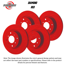 SP Performance - SP Perf KT-FRR-D-R-002828 Diamond Red Rotors for 10-16 Hyundai Genesis Coupe - Image 1