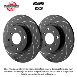 SP Performance - SP Performance D01-2654-B Diamond Black Zinc Rear Brake Rotors 96-01 Audi A4 - Image 1