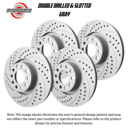 SP Performance - SP Perf KT-FRR-S-G-002786 Drill/Slot GRY Rotors for 10-16 Hyundai Genesis Coupe - Image 1
