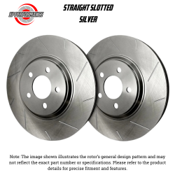 SP Performance - SP Performance T23-0031-P Slotted Silver Rear Rotors 10-15 Jaguar XFR/XFR-S/XF - Image 1