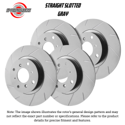 SP Performance - SP Perf KT-FRR-T-G-002810 Slotted Grey Rotors for 10-16 Hyundai Genesis Coupe - Image 1