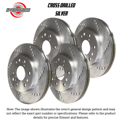 SP Performance - SP Perf KT-FRR-C-P-008123 Drilled Silver Rotors for 22-25 Toyota Corolla Cross - Image 1