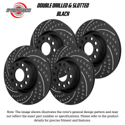 SP Performance - SP Perf KT-FRR-S-B-006313 Drill/Slotted Black Rotors for 92-95 Toyota MR2 Turbo - Image 1