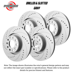 SP Performance - SP Perf KT-FRR-F-G-002806 Drill/Slot GRY Rotors for 10-16 Hyundai Genesis Coupe - Image 1