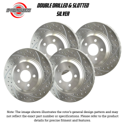 SP Performance - SP Perf KT-FRR-S-P-004607 Drill/Slot Silver Rotors 93-99 Mitsubishi 3000GT VR-4 - Image 1