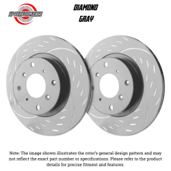 SP Performance - SP Performance D55-066-B Diamond Black Zinc Rear Brake Rotors 06 Silverado 1500 - Image 1