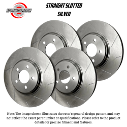 SP Performance - SP Perf KT-FRR-T-P-002811 Slotted Silver Rotors for 10-16 Hyundai Genesis Coupe - Image 1