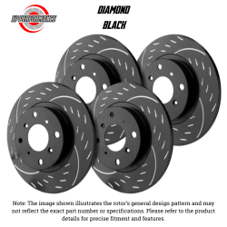 SP Performance - SP Perf KT-FRR-D-B-002797 Diamond Black Rotors for 10-16 Hyundai Genesis Coupe - Image 1
