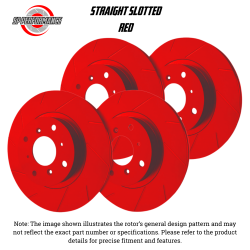 SP Performance - SP Perf KT-FRR-T-R-006004 Slotted Red Brake Rotors 15-18 Porsche Macan Turbo GTS - Image 1