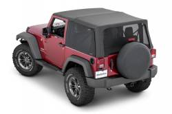 MasterTop - MasterTop 16032301 Black Mesh Trail Screens for 10-18 Jeep Wrangler JK 2dr - Image 1