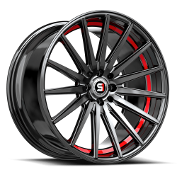 Spec-1 - Spec-1 SP-691883638GBRU SP-69 Wheel 18x8 5x112/4.5 38mm Black/Red - Image 1