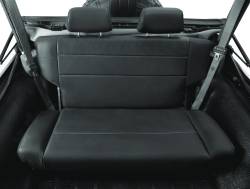 Bestop 39440-01 Vinyl Fold-n-Tumble Rear Seat Black Crush for 55-95 Wrangler YJ
