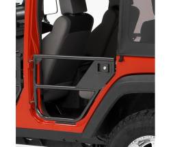 Bestop 51827-01 Rear Element Tube Doors Matte Black for 07-18 Wrangler JK 4DR