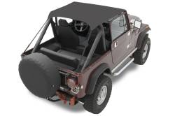 Bestop 52508-01 Traditional Bikini Top Black Crush for 76-86 Jeep CJ7/YJ