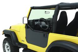 Bestop 51792-01 Element Front Door Enclosure Panels Black for 76-86 Jeep CJ7