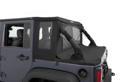 Bestop - Bestop 53901-35 Diamond Halftop Soft Top Black for 07-18 Jeep Wrangler JK 4DR - Image 9