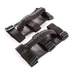 Rugged Ridge - Rugged Ridge 13505.30 Universal Fit Paracord Black/Black Grab Handle Kit Pair - Image 1