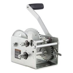 CURT - Hand-Crank 2-Speed Winch 2000 lbs 10.251 Low Gear Ratio 10.6" Handle - Image 2