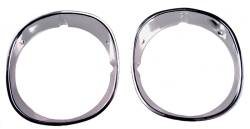 Auto Metal Direct - Auto Metal Direct W-746 Headlight Bezel Pair for 70-73 Chevy Camaro - Image 1