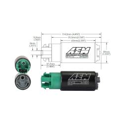 AEM Electronics - AEM Electronics 50-1215 E85 High Flow In-Tank Fuel Pump 65mm Body Hooks - Image 2