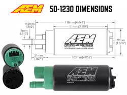 AEM Electronics - AEM Electronics 50-1230 Hi-Flow In Tank EFI Fuel Pump - Image 6
