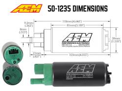 AEM Electronics - AEM Electronics 50-1235 Hi-Flow In Tank EFI Fuel Pump - Image 6