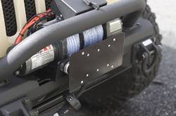 Rugged Ridge - Rugged Ridge 11238.07 Front Hawse Fairlead License Plate Mounting Bracket - Image 1