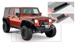 Bushwacker Trail Armor Rocker Sill Protectors Black for Jeep JK 4DR 14012