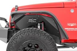 Rough Country Suspension Systems - Rough Country 10531 Front Steel Tube Flat Fender Flares Black for Wrangler JK - Image 2