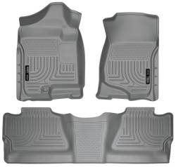 Husky Liner Weatherbeater Front/Rear Floor Liners Grey Silverado/Sierra 98202