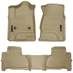 Husky Liners 99203 Weatherbeater Front/Rear Floor Liners Tan for Tahoe/Yukon