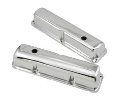 Mr Gasket 9412 Valve Cover Chrome Plated Baffled Pair
