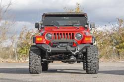 Rough Country Suspension Systems - Rough Country Rock Crawler Front Winch Bumper Black for Jeep Wrangler TJ 10595 - Image 5