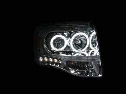 Anzo USA - Anzo USA 111114 Projector Headlight Set w/CCFL Halo Chrome for 07-14 Expedition - Image 2