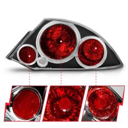 Anzo USA - Anzo USA 221081 Black Euro Clear Lens Taillight Set for 00-05 Mitsubishi Eclipse - Image 3